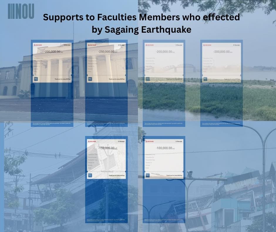 Support to the faculties members of MNOU who were affected the earthquake